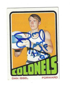 Signed Autographed DAN ISSEL Kentucky Colonels 1972-73 Topps Card #230 w/COA