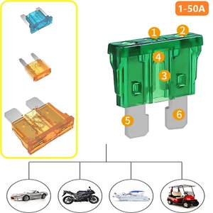 20pcs Blade Fuse Assortment Auto Car Motorcycle SUV FUSES assorted micro APM ATM - Picture 1 of 9