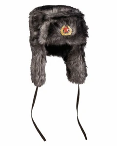 russ.Wintermütze "Shapka" schwarz, Kälteschutz, Cap, Feldmütze, Military   -NEU- - Bild 1 von 1
