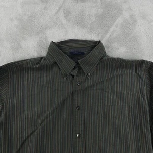 Dockers Long Sleeve Shirt Men XL Green Striped Classic Fit Business Casual - Picture 1 of 12