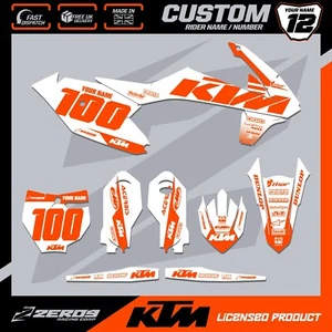 KTM 85 MOTOCROSS GRAPHICS, CUSTOM MX GRAPHICS KIT , SX 85 BLOK WHI/ORG - Picture 1 of 8