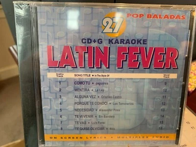 LATIN FEVER KARAOKE CD+G CDGLF-027 VOLUME 27 MULTIPLEX 16 TRACKS SPANISH - Image 1 of 2
