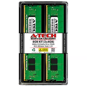 8GB 2x 4GB PC4-2133 RDIMM QNAP ES1686dc-2142IT-128G Memory RAM - Picture 1 of 3