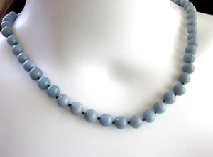 Angelite Necklace / Adjust 18-20 inch / 14K Gold over 925 Sterling Silver - Picture 1 of 4