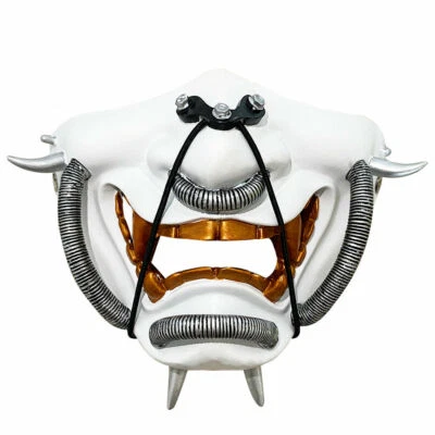Máscara de resina de media cara de monstruo japonés Hannya Noh Kabuki Demonio Oni Máscaras samurai Foto 1 de 4