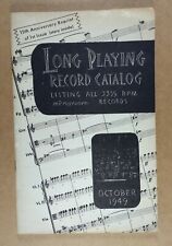 1949 Schwann Long Playing Record Catalog Vol 1 No 1 1964 REPRINT