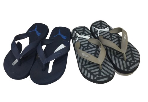 Infradito PUMA "Lotto di 2" (bambino piccolo) blu navy e talpa nero grigio ~ ~ taglia 11 12