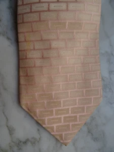 RENE LEZARD Designer Krawatte 100% Seide # SCHICK IN ZARTPFIRSICH GEMUSTERT # - Bild 1 von 4