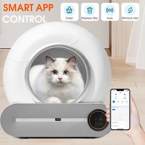 Self Cleaning Cat Litter Box Litter Cleaning Robot Automatic Cat Box 65L+9L - Picture 1 of 10