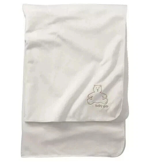 2N новый с Ярлыками GAP Brannan медведь белый плюшевый велюр шерпа детской кроватки одеяло одеяло - Изображение 1 из 2