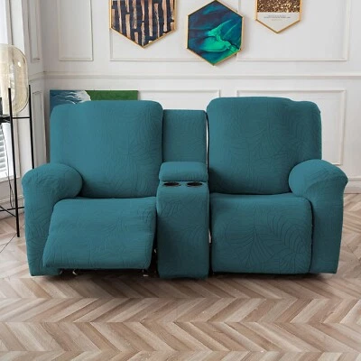Recliner Loveseat Cover with Middle Console Sofa slipcover, Stretch Reclining - Image 1 of 4