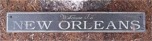 Welcome to New Orleans, LA - Hand Painted Wooden Sign H - Image 1 of 1