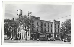 Postal, hotel y oficina de correos Cass Lake, MN Minnesota 1950 RPPC - Imagen 1 de 2
