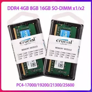 Crucial 4GB 8GB 16/32GB DDR4 2400 2666 3200 MHz SO-DIMM 260Pin Laptop Memory lot - Picture 1 of 11