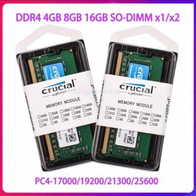 Crucial 4GB 8GB 16/32GB DDR4 2400 2666 3200 MHz SO-DIMM 260Pin Laptop Memory lot - Image 1 of 4