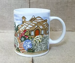 Vintage Gibson Storybook Cottage Coffee Mug Cup Rustic Country Hygge Fairytale - Picture 1 of 7