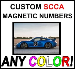 SCCA RACING MAGNETIC CAR NUMBER KIT NAME FLAG SOLO II AUTOCROSS AUTOX AUTO X - Picture 1 of 2