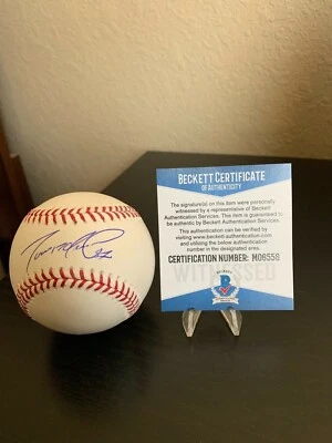 Béisbol MLB firmado por Dereck Rodríguez de los Gigantes de San Francisco con certificado de autenticidad Beckett Foto 1 de 3