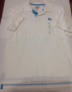 NWT!! Old Navy Boys White Polo W/ Blue Tiger logo Sz. 8 - Picture 1 of 1