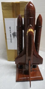 Modell Mahagoni Holz Space Shuttle Neu im Karton - Bild 1 von 11