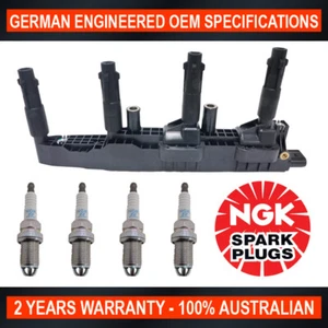 4x NGK Spark Plugs w/ Swan Ignition Coil Pack for Mercedes Benz A140 A160 A190 - Picture 1 of 6