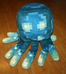 MINECRAFT Earth Glow Octopus Squid 19” Pillow Glow In The Dark Plush Mojang - Picture 1 of 3