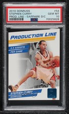 2010-11 Donruss Production Line Sapphire Die-Cut /49 Stephen Curry PSA 10 GEM MT