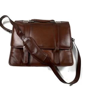 McKlein USA Ledertasche Kuriertasche braun Umhängetasche Laptop Aktentasche Schultergurt - Bild 1 von 12