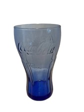 Vintage McDonald’s Rare Cobalt Blue Coca Cola Coke Glass Limited Edition 2009