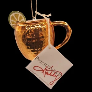 Christmas Glass Ornament Moscow Mule Cocktail Primitives By Kathy Gift - Picture 1 of 3
