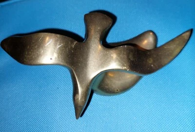 DE COLECCIÓN GAVIOTA PÁJARO VOLADOR LATÓN MACIZO 6.5" Largo 3" Ancho 2" Alto Usado  Foto 1 de 4