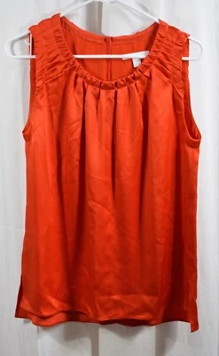 Boss Hugo Boss Ivanica 绉绸缎上衣橙色 US 8 码 — 第 1/2 张图片