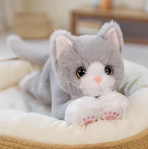 53CM Cute Simulated Cat Doll Plush Toy Stuffed Soft Animal Plush Gray - Picture 1 of 2