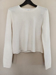 ST JOHN Pullover Strick Elfenbein Creme Langarm Pulli Wollmischung Relaxed S/M? - Bild 1 von 10