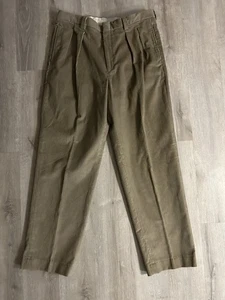 LL Bean Vintage 90’s Straight Leg Pleated Corduroy Pants, Tan In Men’s 36x32 - Bild 1 von 17