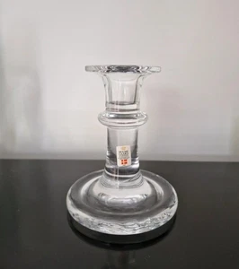 Clear Glass Candlestick From HOLMEGAARD, perfect Condition Never Used, - Picture 1 of 13