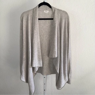 Club Monaco 100% Cashmere Gray Open Waterfall Cardigan Sweater Size S Cozy Comfy - Image 1 of 4