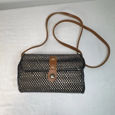 Bolso de Hombro Bandolera Mujer Rafia Material Cachemira Forrado Muy Buen Estado Foto 1 de 4