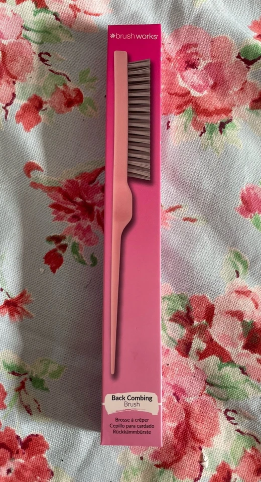 Brushworks Back Combing Hair Brush in Pink - New & Boxed - Image 1 of 1