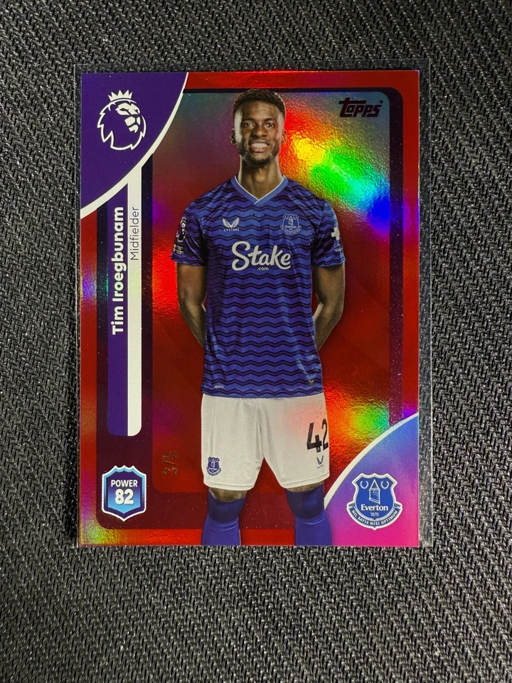 2025-26 Topps Premier League - Tim Iroegbunam /5 RED - Image 1 of 3
