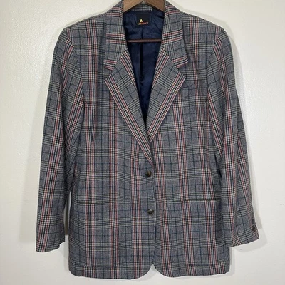 Blazer Liz Claiborne Collection Talla 10 Lana Multicolor Manga Larga Longitud Media Foto 1 de 4