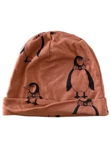 Mini Rodini Mütze Beanie Wolle Pinguine Burnt Orange Kleinkind Kinder Größe 4 - 11 - Bild 1 von 4