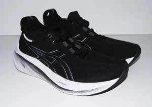 Asics Gel-Nimbus 25 Womens Trainers Black White F581122 UK 7 Wide Running Shoes - Picture 1 of 9