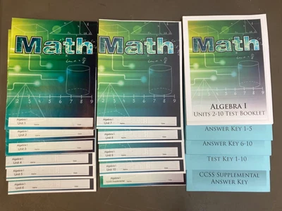 ALGEBRA 1  COMPLETE! Student Worktexts, Answer Keys, Tests - Lot of 16 BRAND NEW - Image 1 of 4