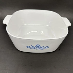 CorningWare P-84-B Dutch Oven 4Qt Blue Cornflower Pattern Vintage No Lid - Picture 1 of 14