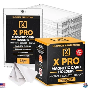 X PRO 35PT Magnetischer Kartenhalter - 25 One Touch Sammelkartenschutzfolien & Tuch - Bild 1 von 6