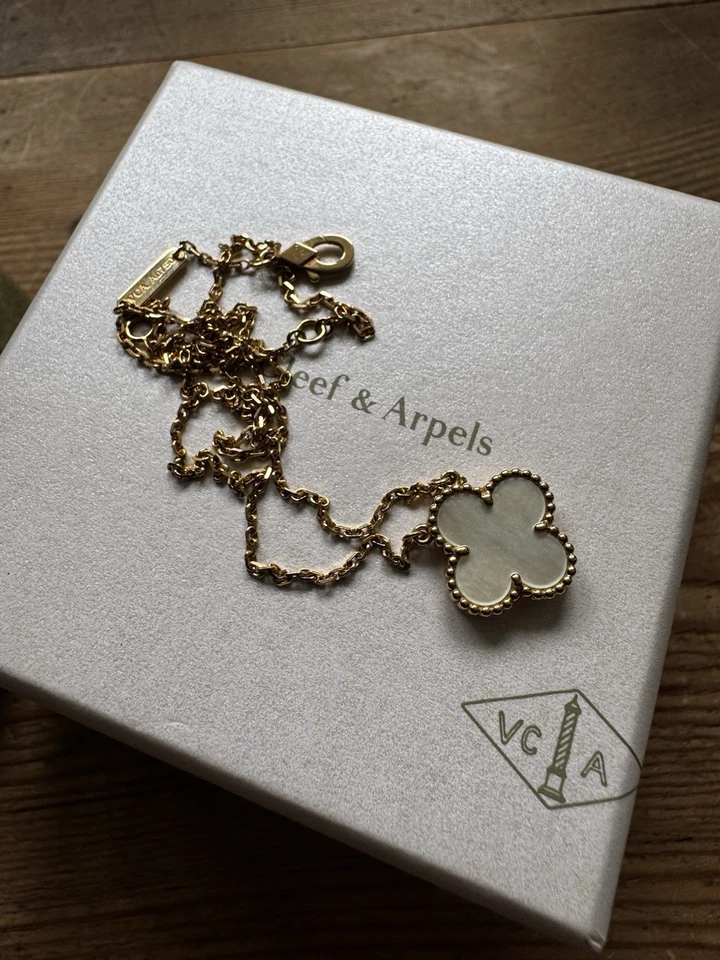 Van Cleef Arpels VCA Vintage Alhambra Perlmutt Collier Gold - Bild 1 von 4