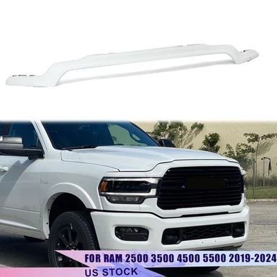 For 2019 2020 -2024 Ram 2500 3500 Bright White Front Upper Grille Molding Trim - Image 1 of 4
