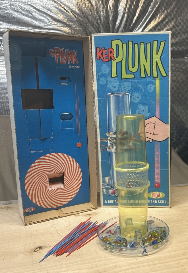 Vintage Ideal Toy Kerplunk Family Game Skill Puzzle 1967 Retro Model 2415 8 - Image 1 of 1
