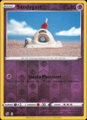 Pokemon - Sandygast #081/192 - SWSH02: Rebel Clash Reverse Holo - Image 1 of 2